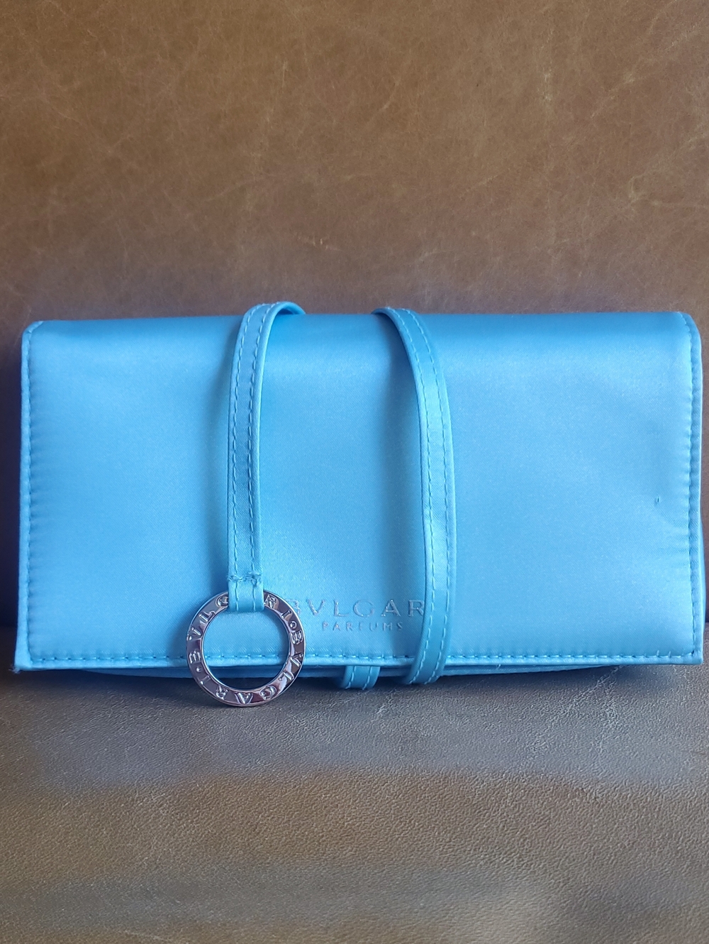 Bulgari Satin Clutch Purse Cosmetic Bag